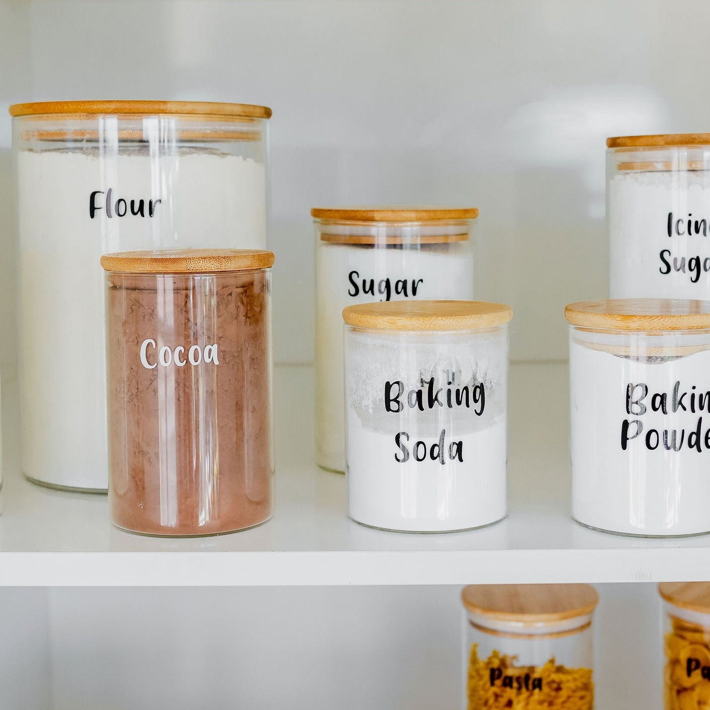 SECONDS - Bamboo Glass Jar 3200ml - 3800ml Round or Square - NO SEAL