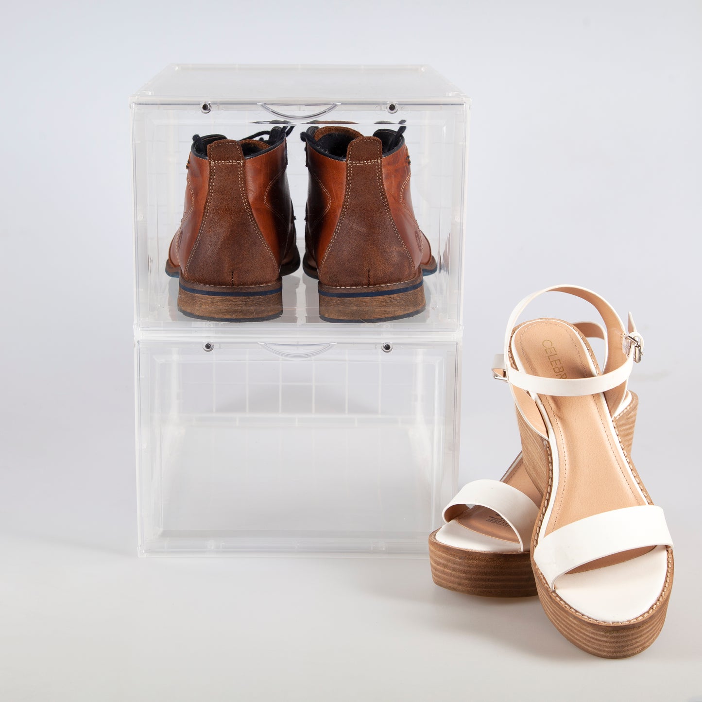 Shoe Box with drop down lid