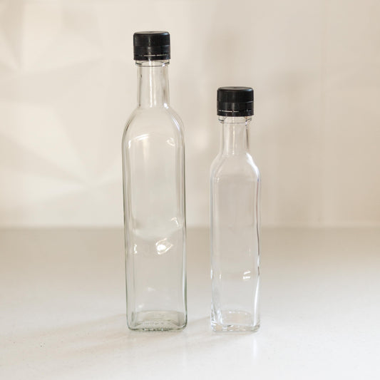 Labelled Glass Bottle