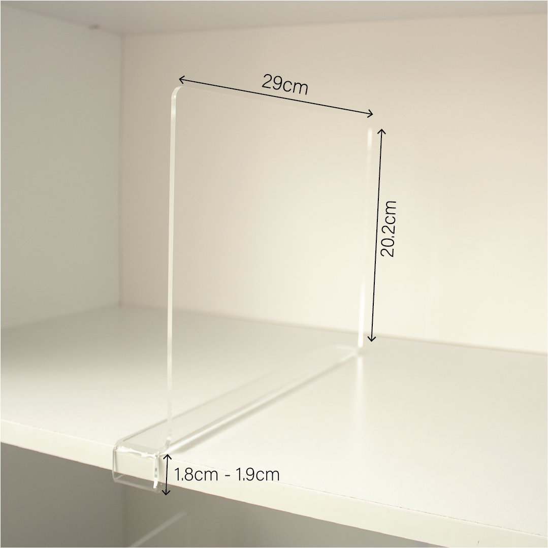 Clear Shelf Divider