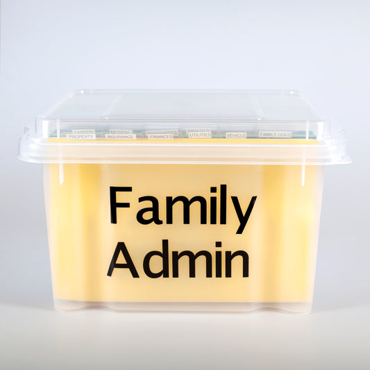 Personalised Home Admin Document Box