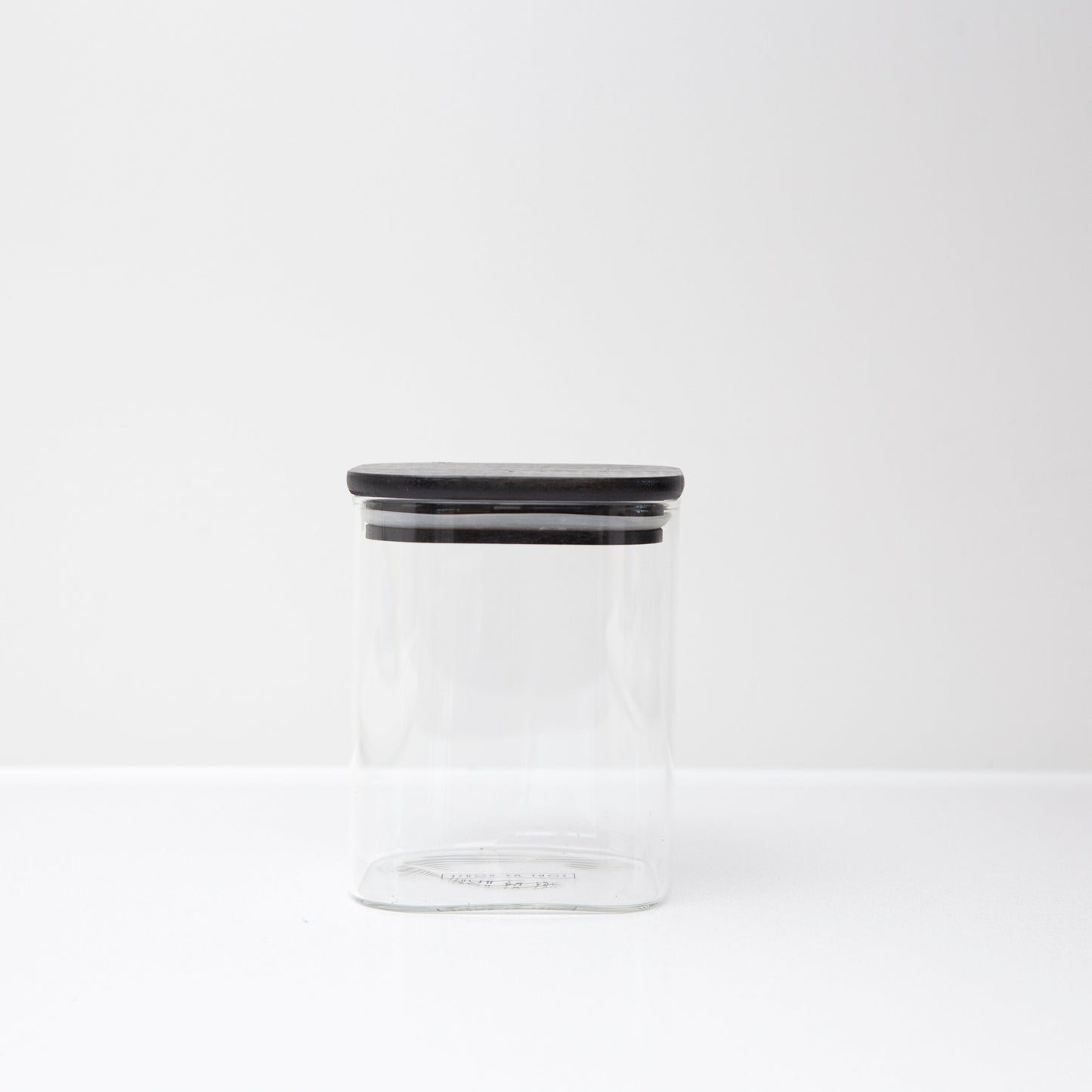 Square Bamboo Glass Jar 250ml