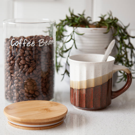 Bamboo Glass Jar 500ml