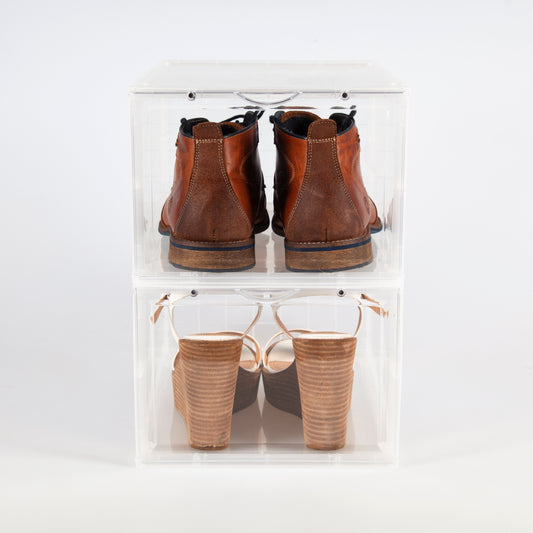 Shoe Box with drop down lid