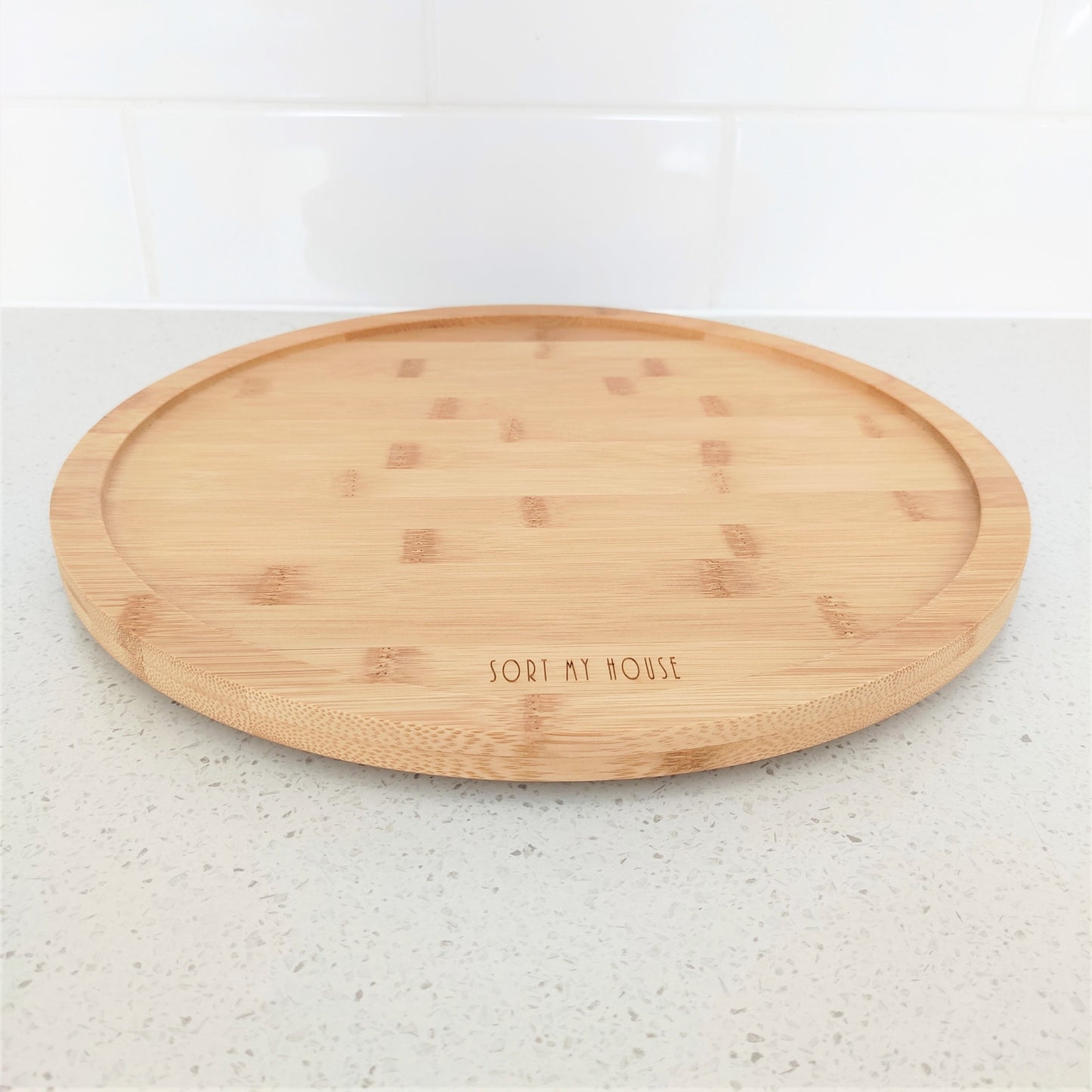 Single Tier Bamboo Turntable
