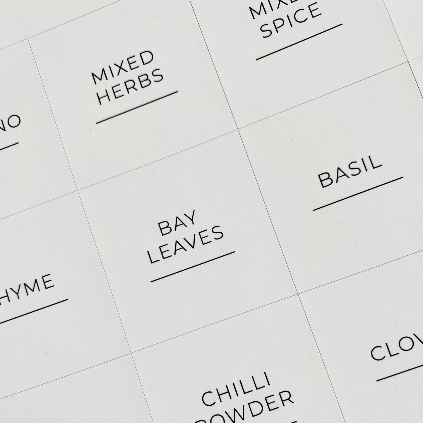 Square Spice Label Set