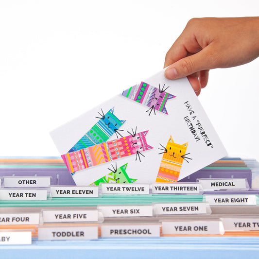 Children's Personalised Document File Box - Pastels