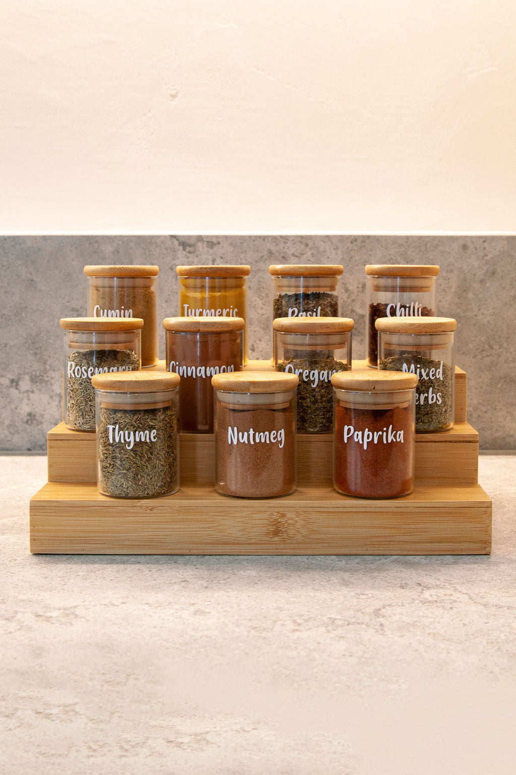 Spice Jars and 3 Tier Shelf Bundle