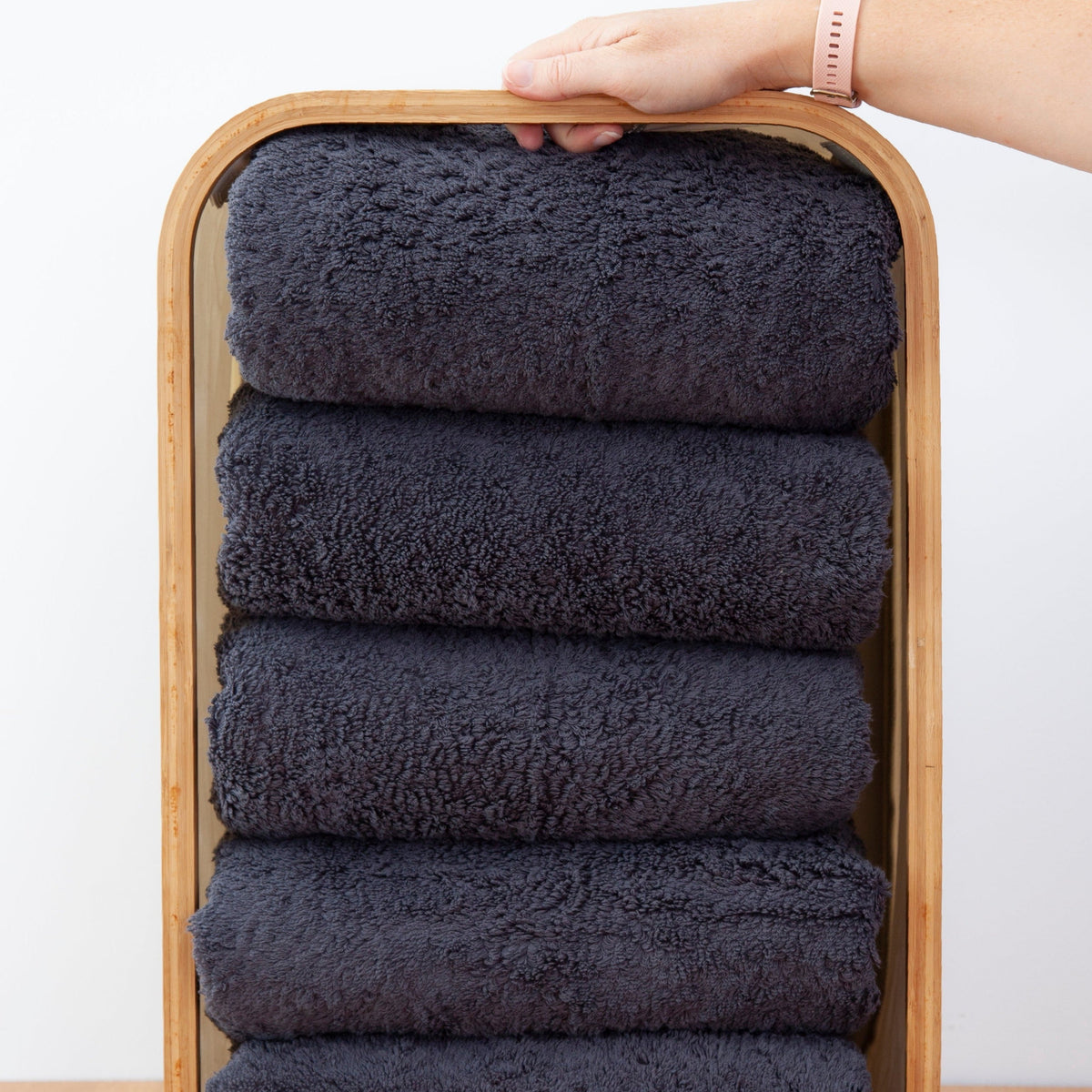 Bamboo Rim Linen Basket – Sort My House