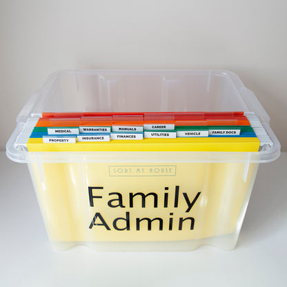 Personalised Home Admin Document Box