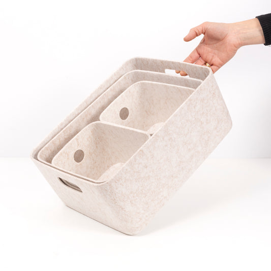 Oatmeal Felt Baskets