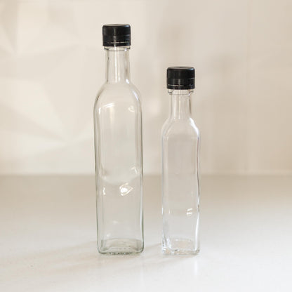 Labelled Glass Bottle