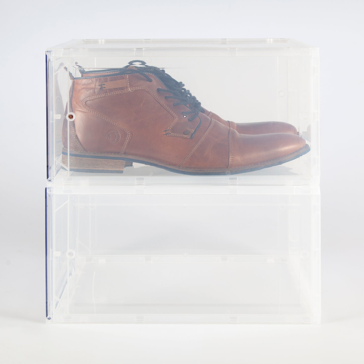 Shoe Box with drop down lid