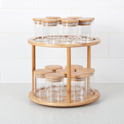 Two Tier Bamboo Turntable/ Lazy Susan